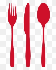 Fork Clipart Red Spoon Transparent Free For - Red Knife And Png
