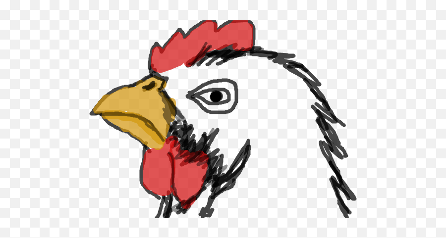 Drawlur Chicken Head By Dude - Rooster Png,Chicken Head Png