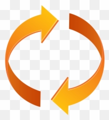Orange Arrow Icon Png - Arrows Going In Circle