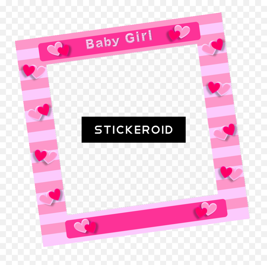 Download Pink Border Frame Frames - Border Design For Baby Girl Png,Pink Frame Png