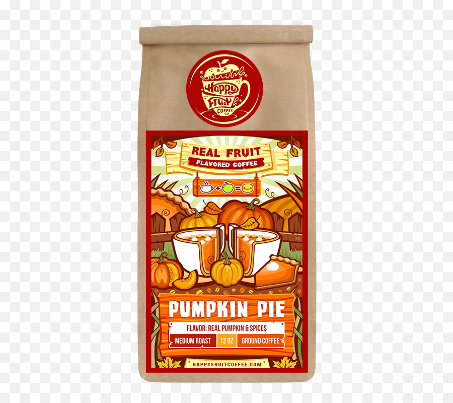 Pumpkin Pie - Fresh Medium Roast Ground Coffee 12 Oz Png,Pumpkin Pie Png