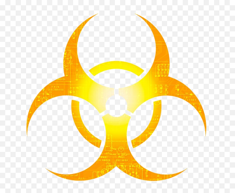 Biohazard Sign Transparent Png - Yellow Biohazard Symbol Png,Biohazard Symbol Transparent