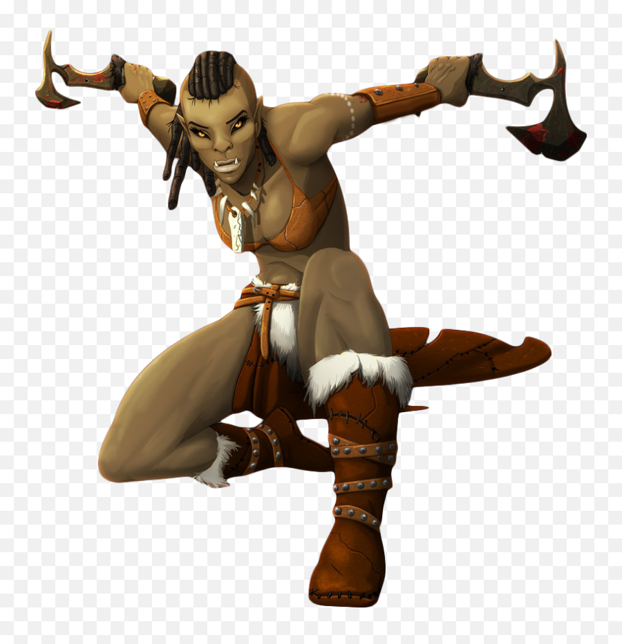 Download Orc Clipart She - Warrior Female Half Orc Png,Orc Png