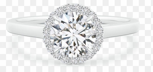 Lab Grown Diamond Halo Ring With Claw - png