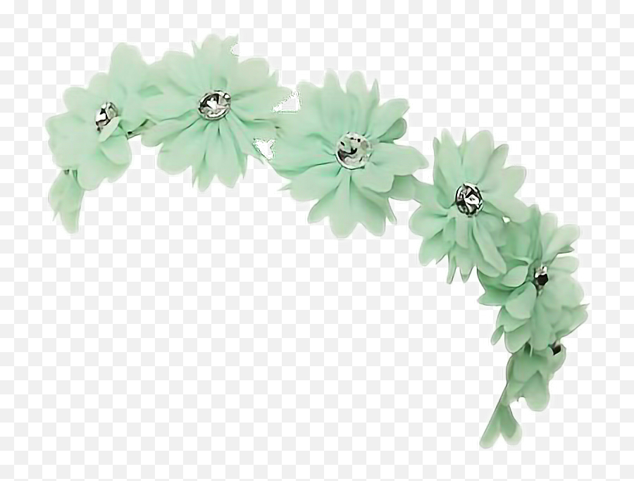 Download Mint Transpa Flower Crown - Green Flower Crown Png,Flower Crown Transparent