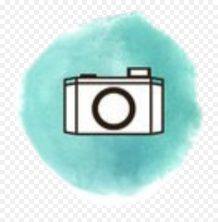 Camera Sticker Blue Watercolor Water By Nova - Circle Png,Watercolor Logo