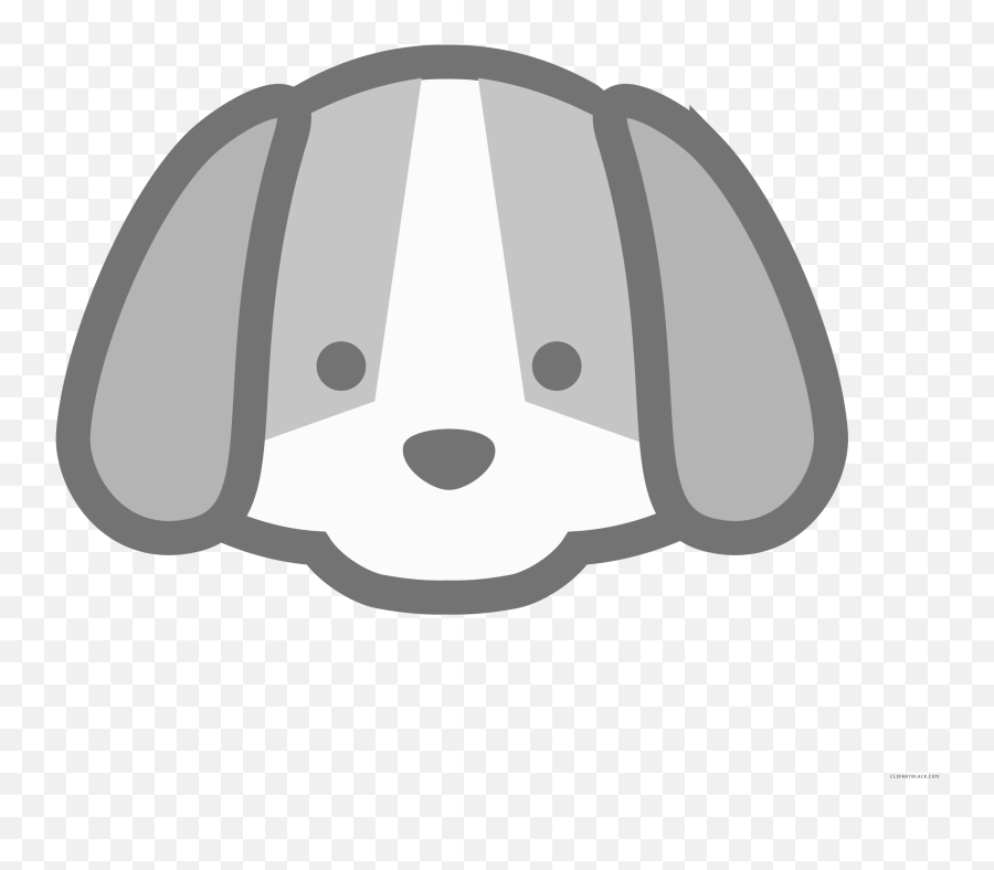 Dog Clipart Black And White Png - Dog Animal Free Black Cute Dog Face Png,Cute Dog Png