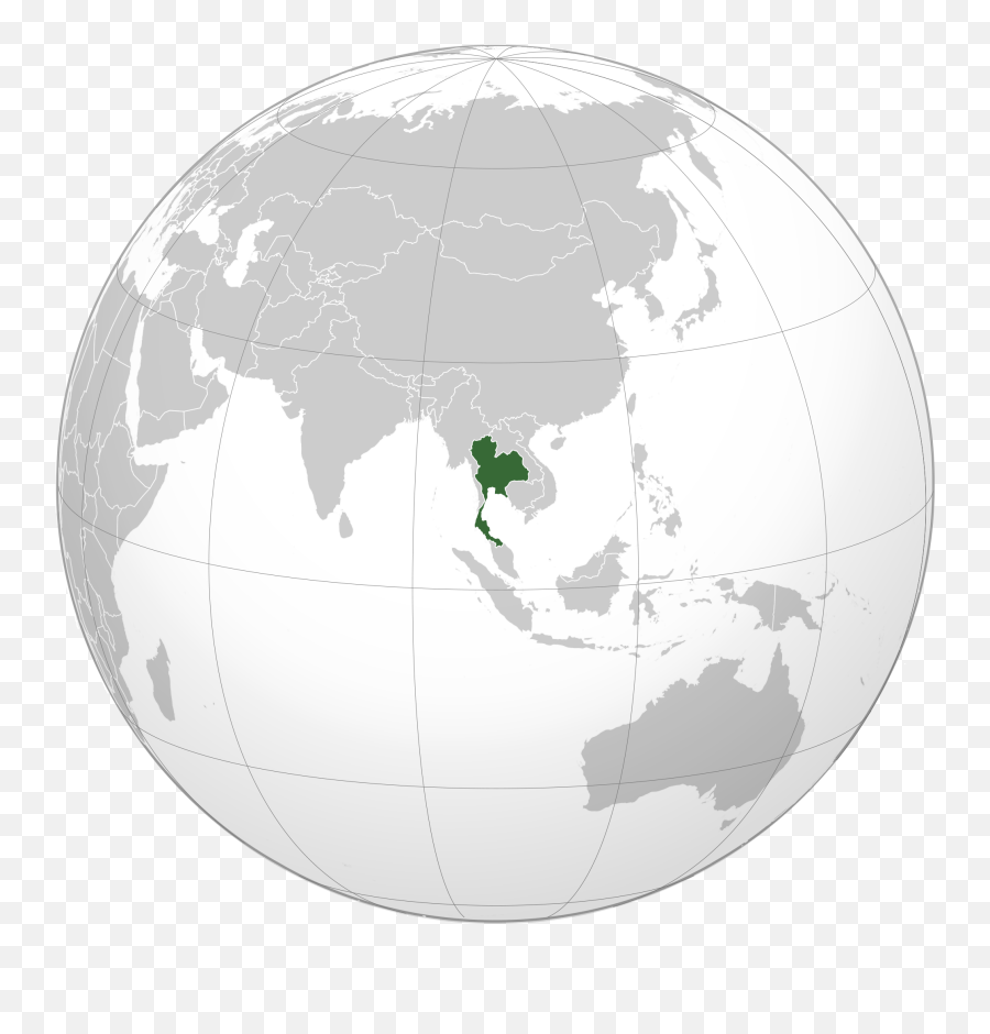 Download Hd See Also - Thailand On Earth Map Transparent Png World Map Thailand Png,Earth Map Png