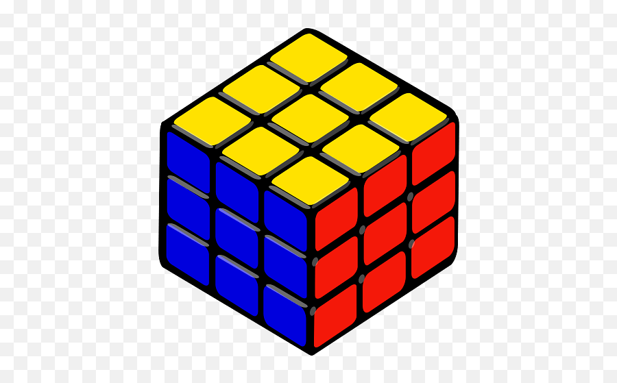Solved Rubiks Cube Transparent Png - Cube 3d Model,Rubik's Cube Png