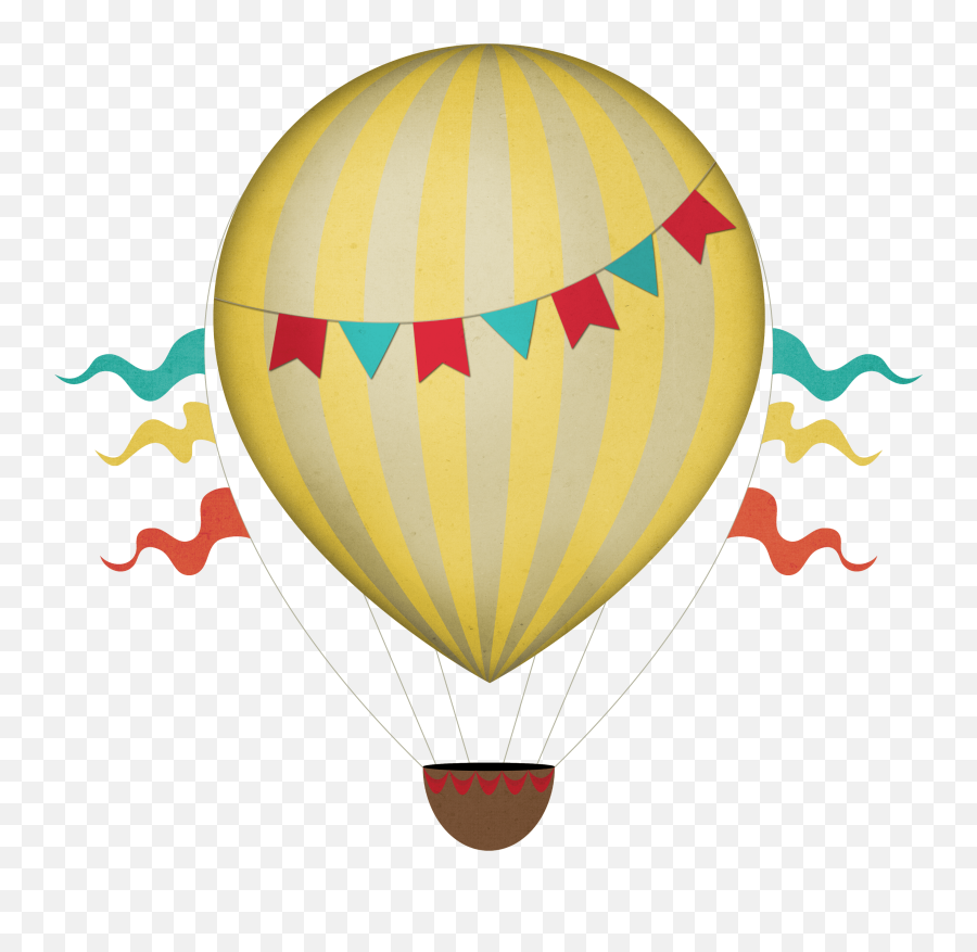 Hot Air Balloon Clip Art Transparent - Clip Art Vintage Hot Air Balloon Png,Hot Air Balloon Transparent