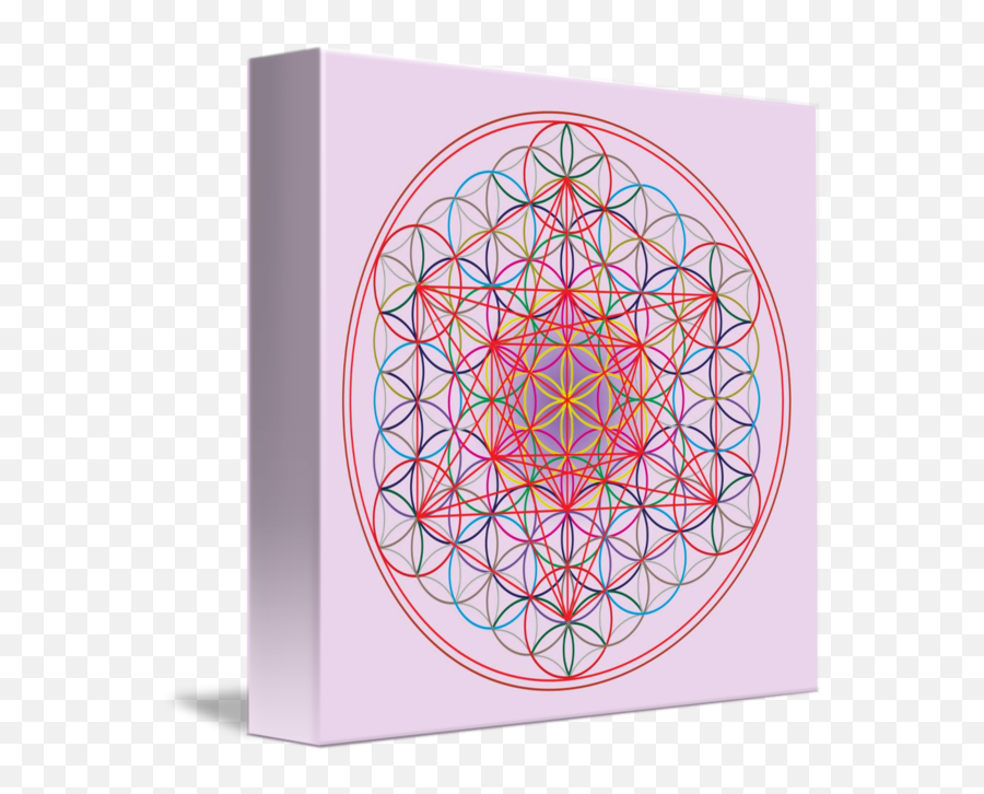 Metatrons Cube Coloured Fol By John Girvan - Color Coded Metatrons Cube Png,Metatron's Cube Png