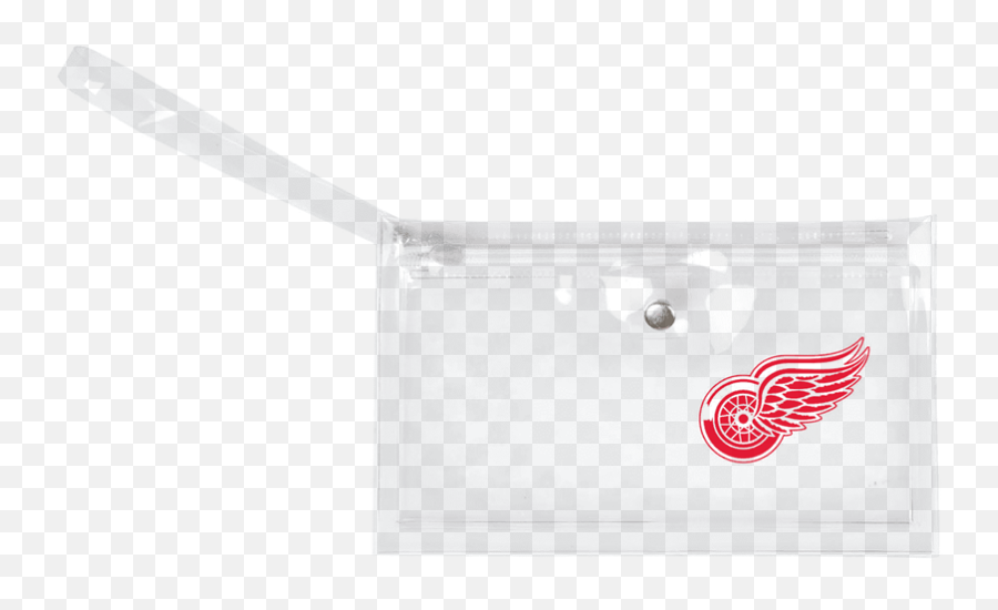 Little Earth Detroit Red Wings Clear Ticket Wristlet - Red Wings Png,Detroit Red Wings Logo Png