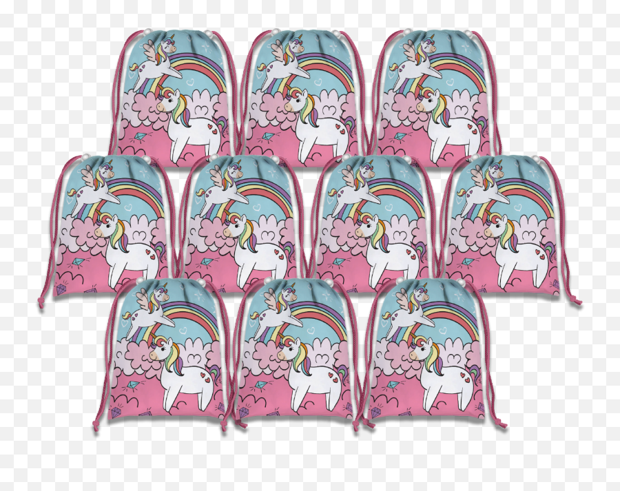 Rainbow Unicorn Drawstring Tote Bag 10 Pack - For Teen Png,Rainbow Unicorn Png