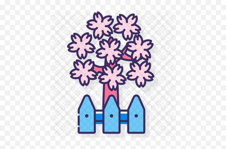 Blossom Garden Icon Of Colored Outline - Cherry Blossom Png,Sakura Tree Png