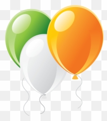 Indian Flag Color - Independence Day Balloon Png