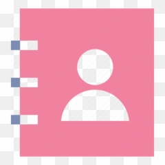 Contact Contacts Book Phone Icon - Transparent Pink png