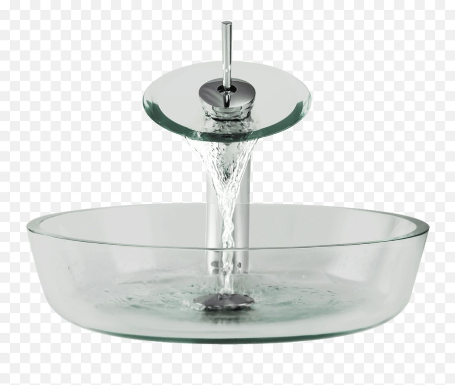 625 Clear Glass Vessel Bathroom Sink - Sink Png,Transparent Bathtub