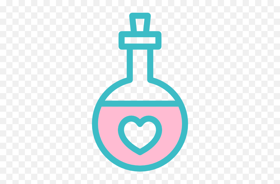 Flask Chemistry Love Romantic Potion Heart Chemical Icon - Alcoholic Beverage Clipart Png,Mana Icon