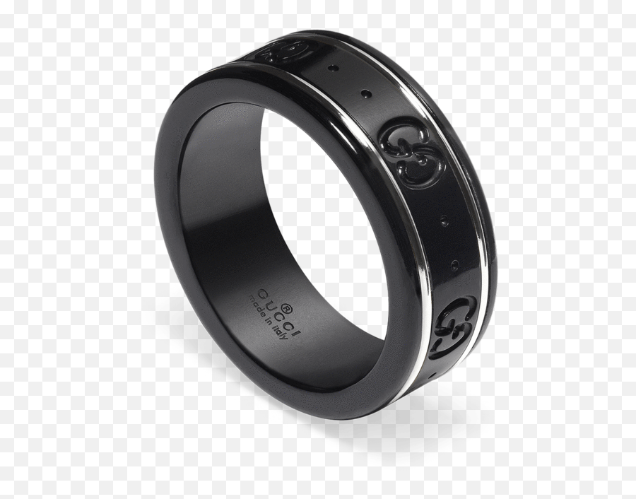 Black And White Thin Icon Band U2014 Diamond Cellar - Black Gucci Ring Png,Season 1 Gold Icon