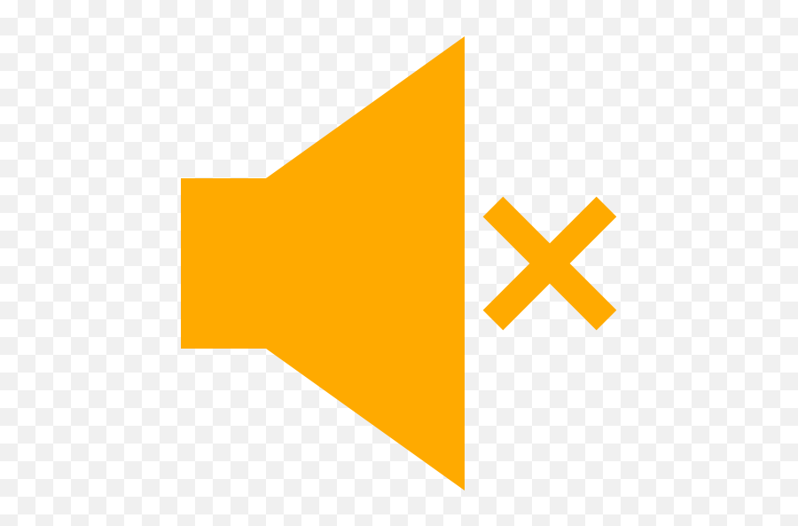Yellow Mute Speaker Icon Png Symbol - Simbolo Alto Falante Sem Som,Show Volume Icon