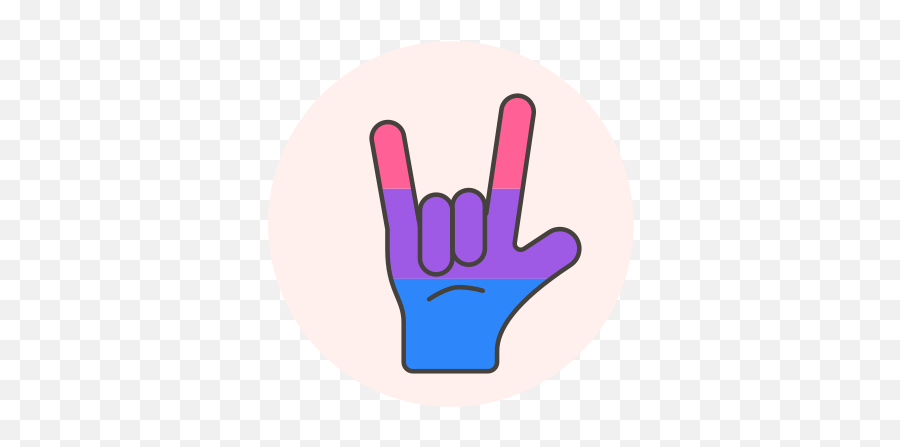 Bisexual Flag Hand Rock Free Icon - Iconiconscom Bisexual Icon Png,A Rock Icon