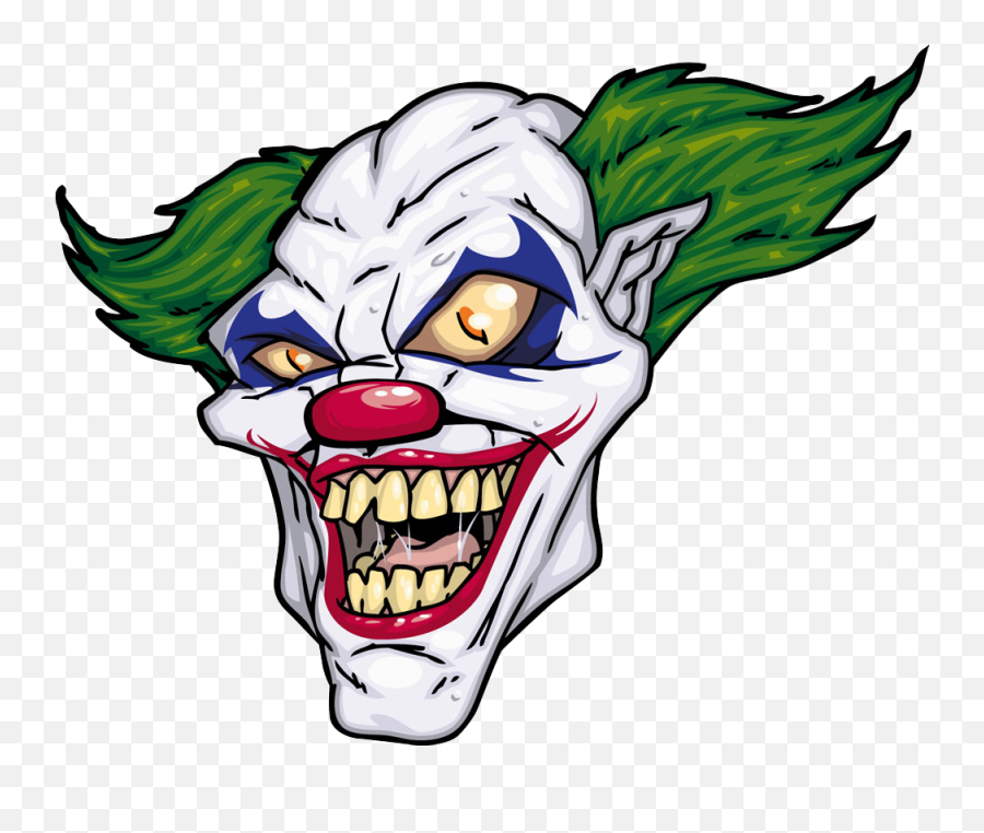 Joker Evil Clown Illustration - Horror Clown Png Download Evil Clown Cartoon,Joker Face Png
