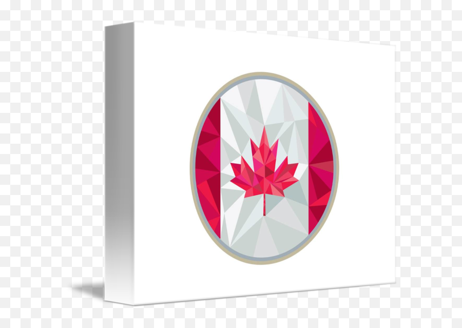 Canada Flag Icon Circle Low Polygon By Aloysius Patrimonio - Language Png,Viva Icon