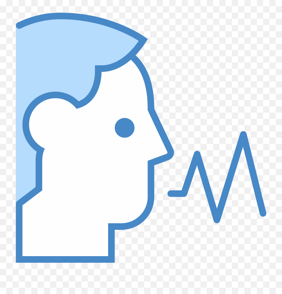 Download Hd This Logo Displays An Outline Of A Male Human - Blue Speech Recognition Icon Png,Person Head Icon