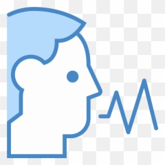 Download Hd This Logo Displays An Outline Of Male Human - Blue Speech Recognition Icon png