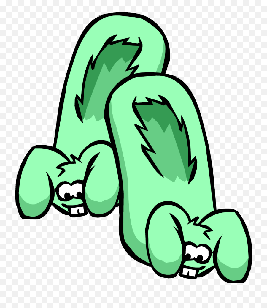 Green Bunny Slippers Non - Unlockable Icon Club Penguin Blue Bunny Slippers Club Penguin Png,Bunny Icon Text