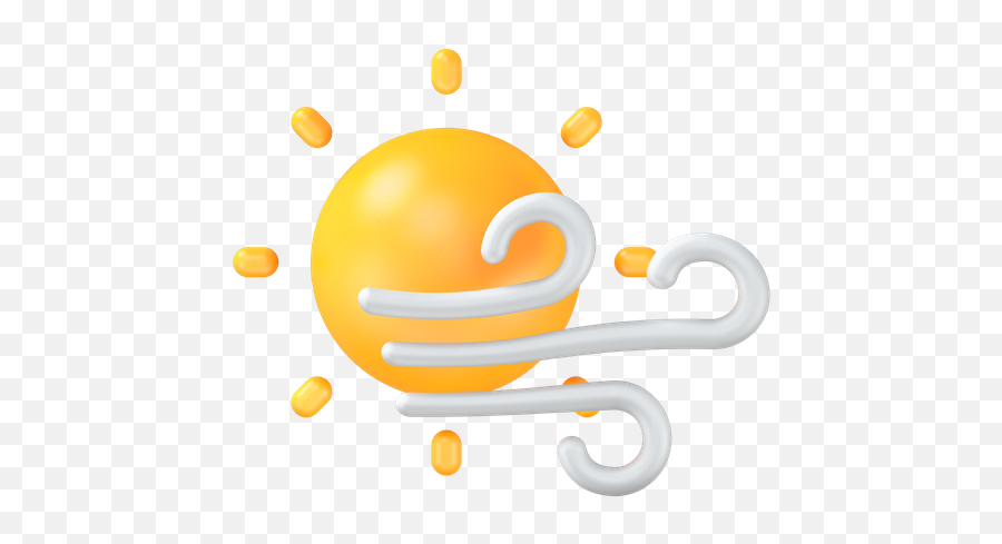 Sunny Weather 3d Illustrations Designs Images Vectors Hd Png Windy Icon