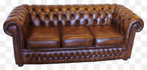 Brown Leather Chesterfield Sofa No - Couch Background png
