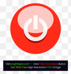 Red Colored Power Button Png - Signout Vector Shape