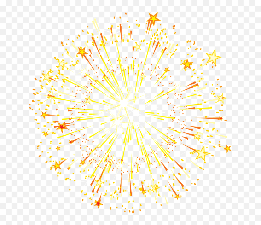 Gold Stars Sparks Ornaments - Stars And Fireworks Png,Stars Transparent