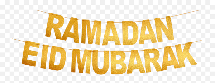 Gold Glitter Banners Ramadan Mubarak And Eid - Poster Png,Gold Glitter Confetti Png