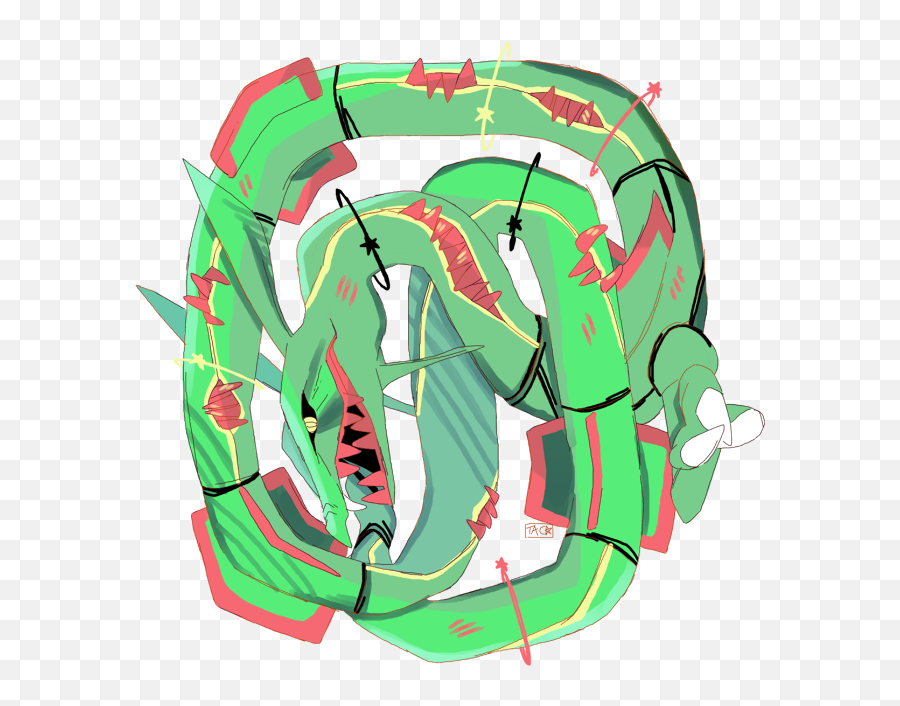 Cerb Ta U0027áalang Níijanggang - Rayquaza Ouroboros Tattoo Png,Rayquaza Png