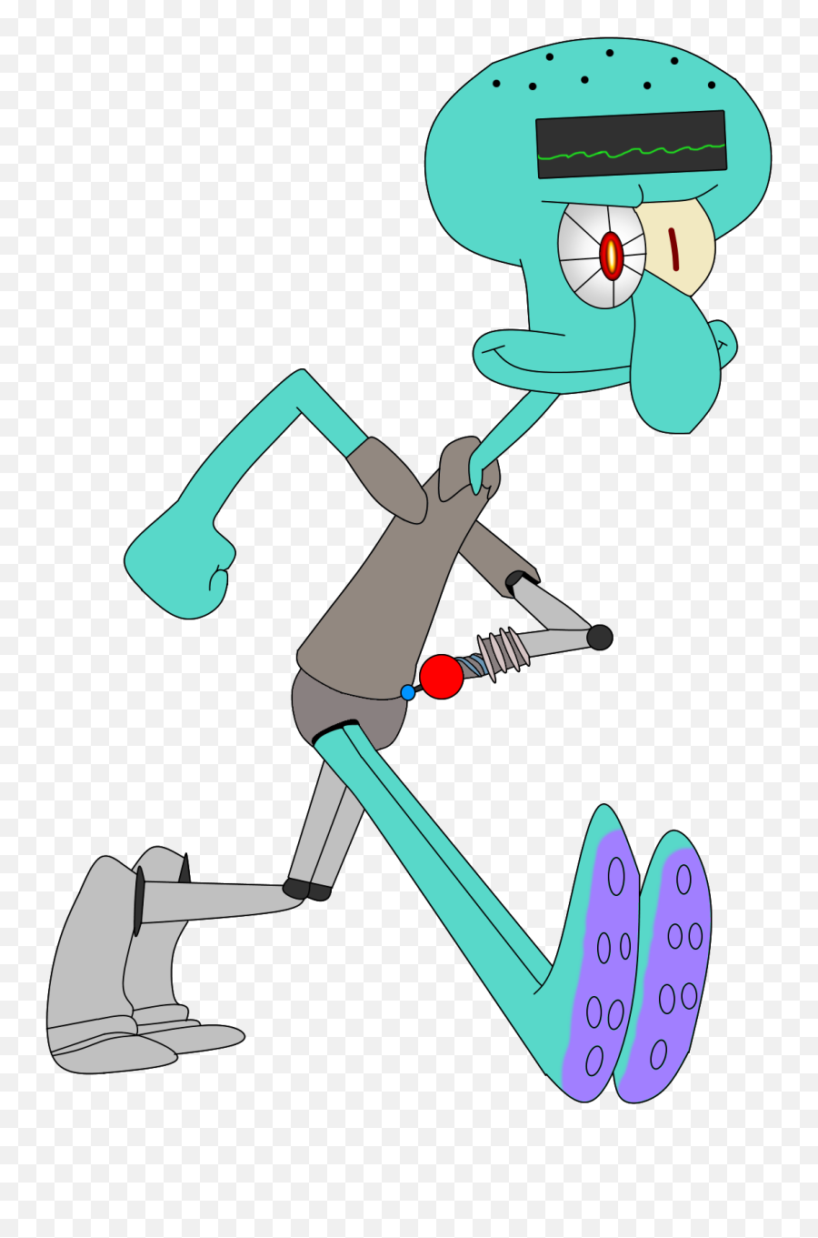 2039 Squidward - Squidward And Spongebob Silhouette Png,Squidward Png