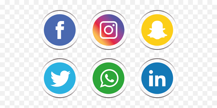 Library Of Social Media Icons 2018 - Social Media Icons Png,Social Media Icons Transparent Background