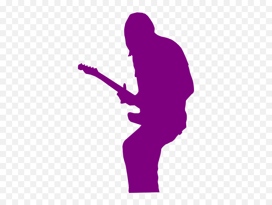 Rock Band Purple Clip Art - Vector Clip Art Guitar Player Png,Rock Music Png