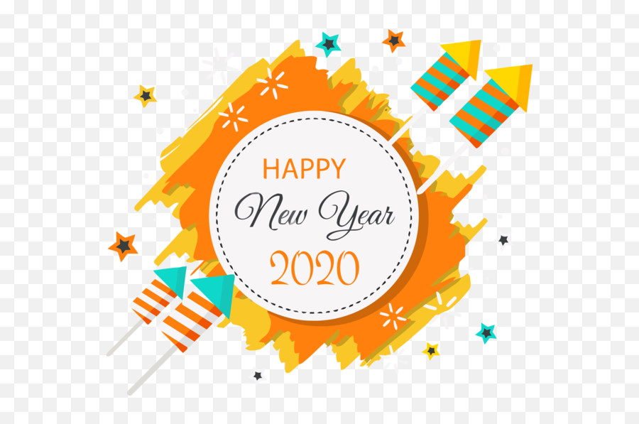 Yellow Orange Text For Happy 2020 Quote - Wish You Happy New Year 2020 Png,Quote Png