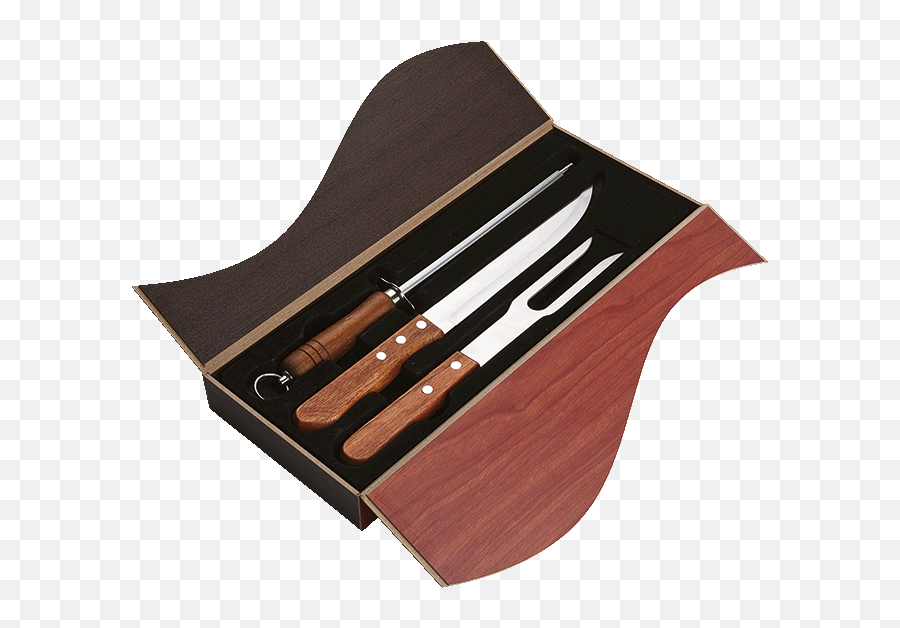 Wood Handled Carving Set Kitchen - Makeup Brushes Png,Piece Of Wood Png