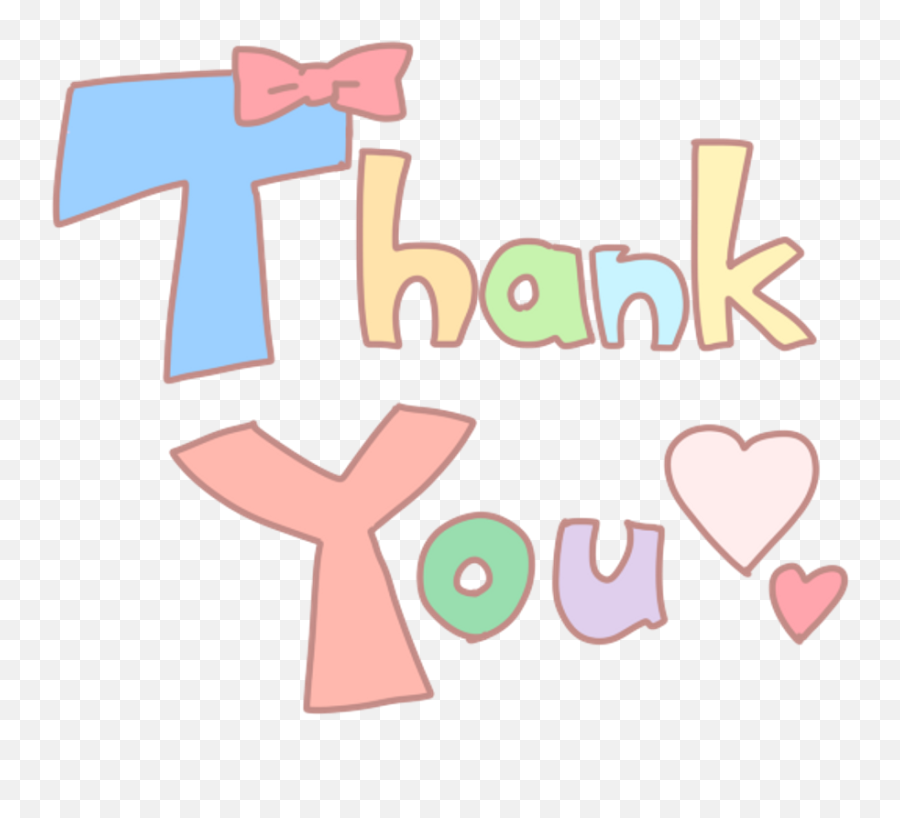 Download Thanks Transparent Word - Thank You Clipart Cute Png,Thanks Png
