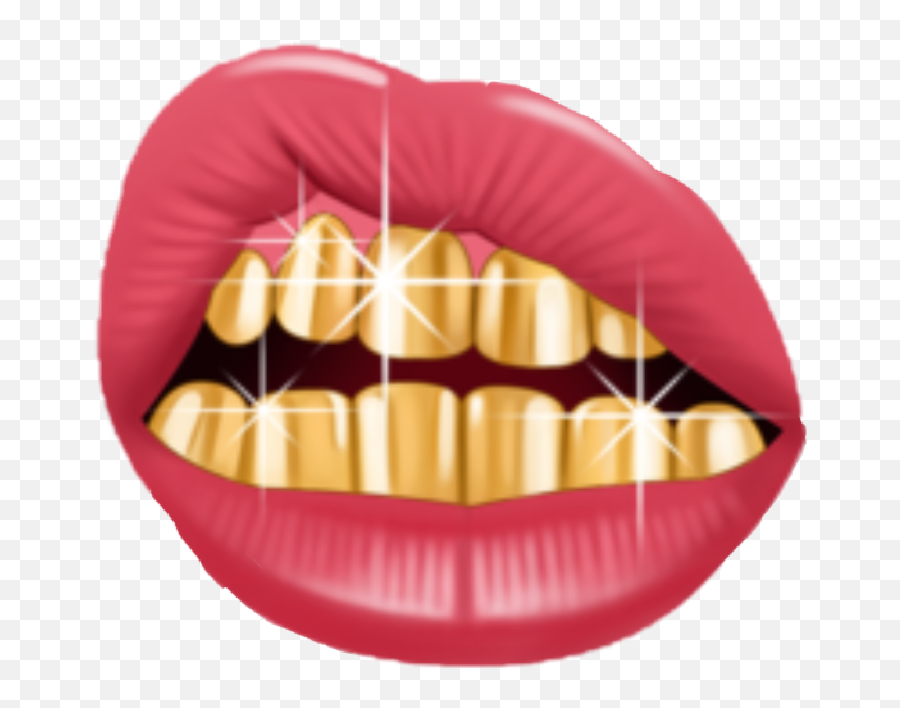 Mouth Grillz Clipart Transparent Png - Mouth With Gold Teeth,Grillz Png