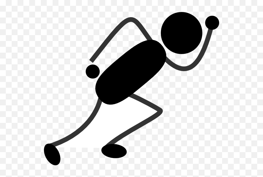 Stick Man Running Clipart - Running Stick Figure Clipart Png,Running Transparent