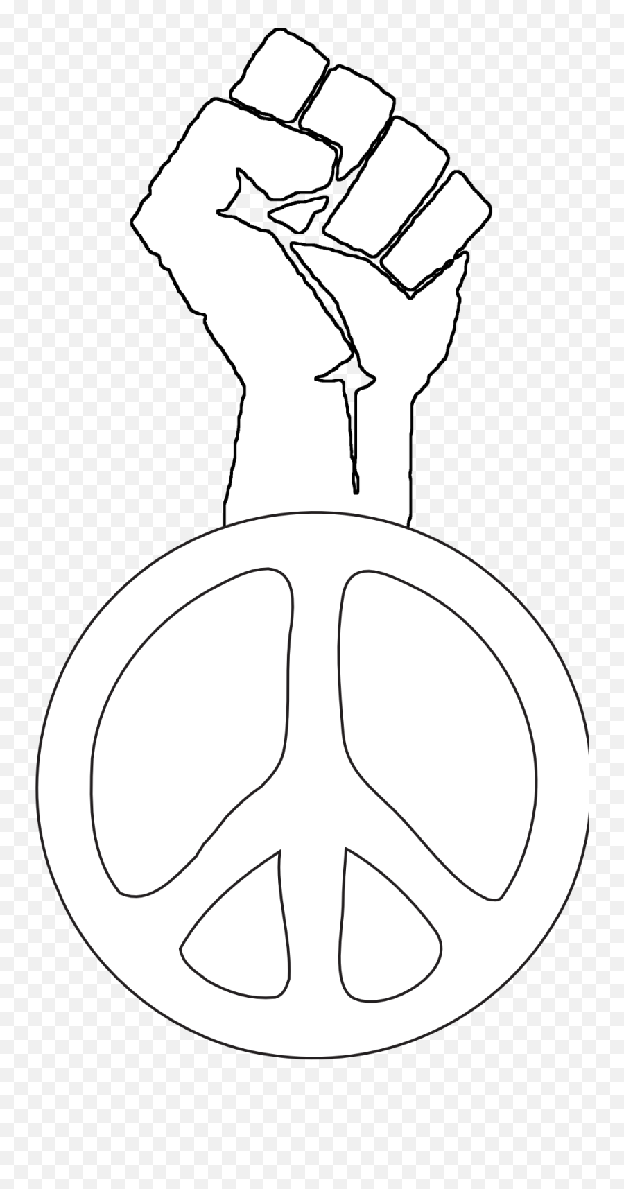 Download Drawn Fist Black Power - Black Power Coloring Pages Png,Black Fist Png