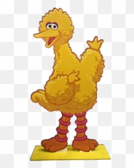 Download Big Bird Standee - Sesame Street Cartoon Clipart png