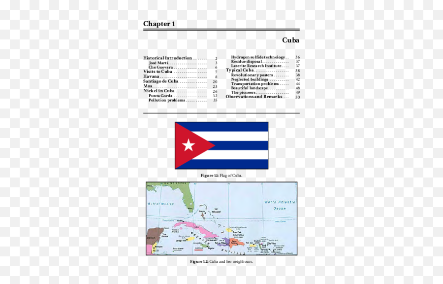 Pdf Travelling In Cuba Fathi Habashi - Academiaedu Map Of Central America Png,Cuban Flag Png