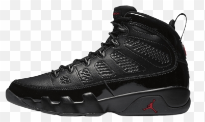 Download Nike Air Jordan 9 Retro Black - Black And Red Jordan 9 Png,Air Jordan Png