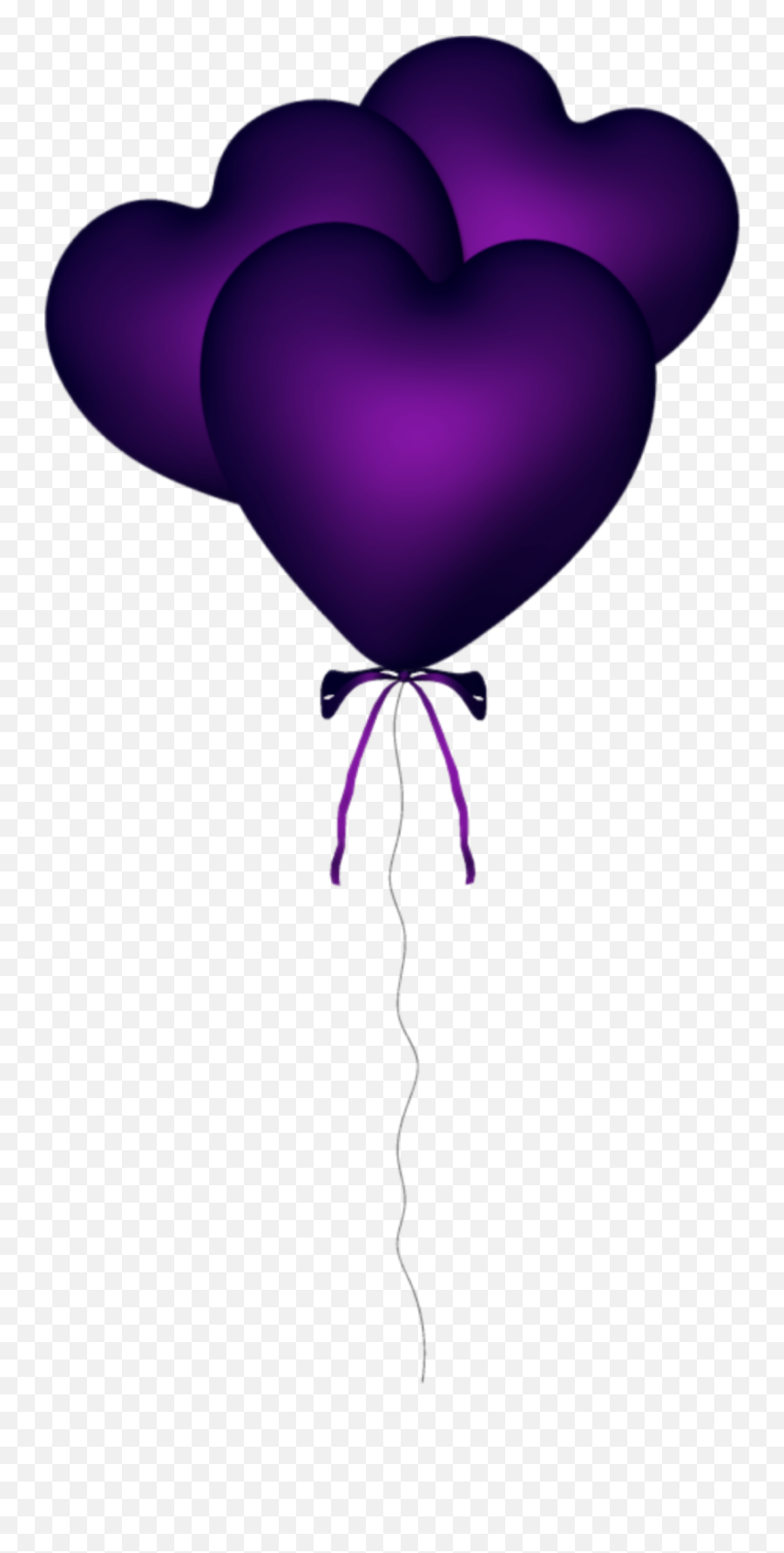 Purple Balloon Balloons Heart Sticker - Purple Heart Baloon Png,Purple Balloons Png