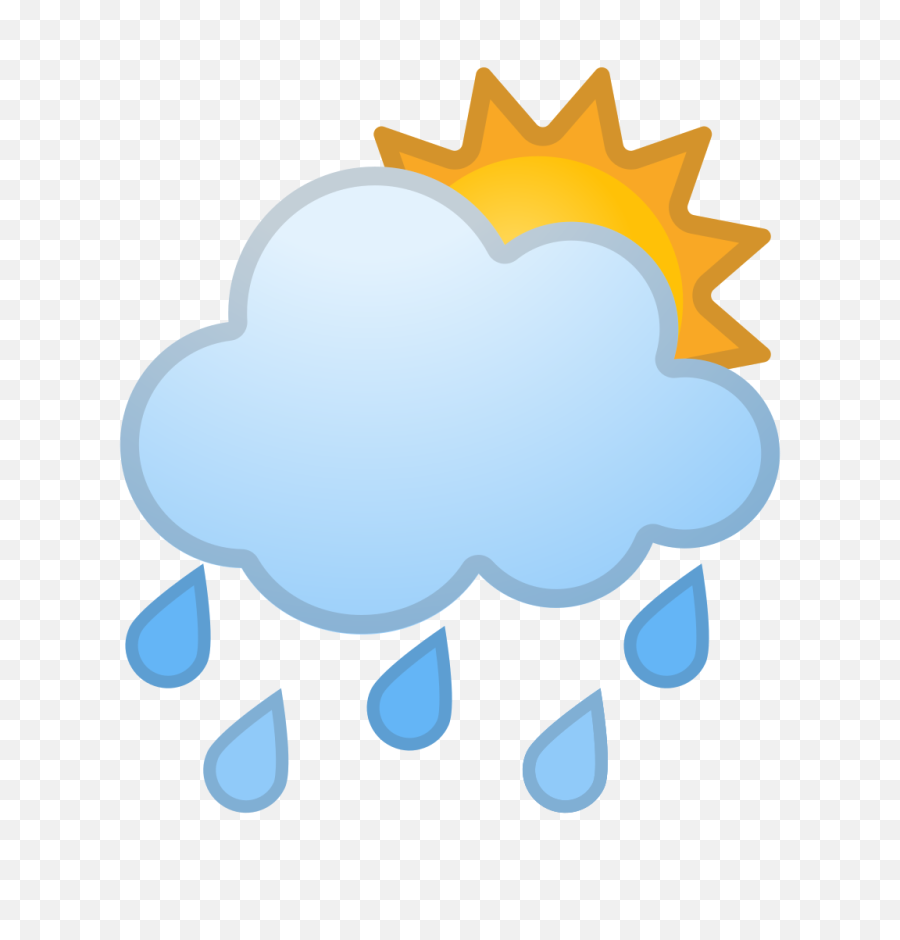 Download Sun Behind Rain Cloud Icon - Cloud And Rain Cartoon Rain Cloud And Sun Png,Rain Png Transparent
